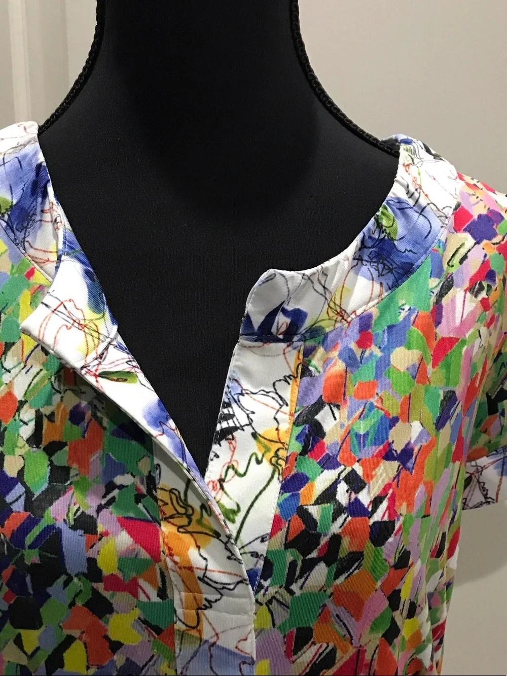 Isle by Melis Kozan Abstract Boutique Colorful Shift dress made in Turkey